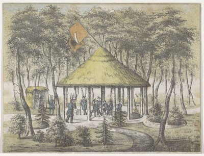 Tempel und Garten in Boekel, 1831 von Anonymous