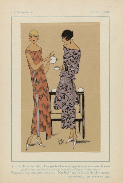 Sehr Pariserisch, 1923, Nr. 11: 5. - Die Teestunde. - Sehr große Eleganz... von Anonymous