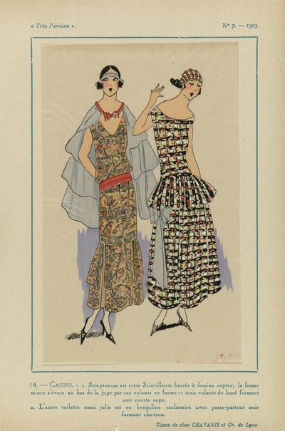 Très Parisien, 1923, Nr. 7: 14.- CASINO. / 1. Prunkvoll ist dieses Glitzernde... von Anonymous