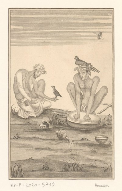 Zwei indische Falkner von Anonymous