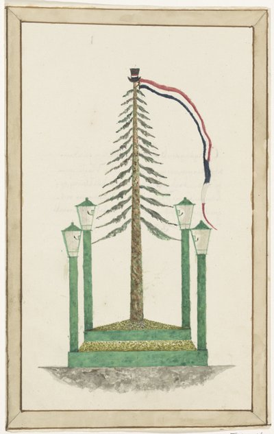 Freiheitsbaum in Middelburg, 1795 von Anonymous
