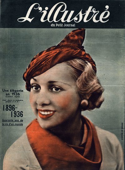 1896-1936: vierzig Jahre des Lebens einer Welt. Porträt einer eleganten Frau von 1936. In „L