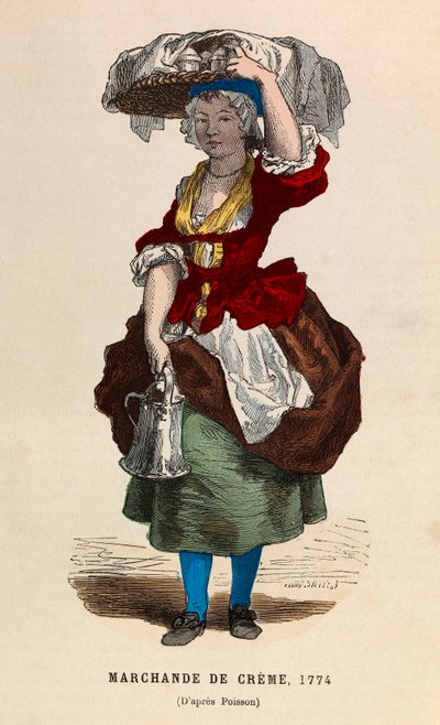 Eine Cremehändlerin im Jahr 1774 - Private Sammlung von Anonymous Anonymous