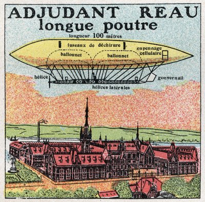 Ballons: Adjutant Reau (Warrant Officer-Reau) Anfang des 20. Jahrhunderts. Anonyme Illustration von 1925. Private Sammlung. von Anonymous Anonymous