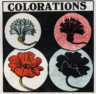 Farben: Farben. Anonyme Illustration von 1925. Private Sammlung. von Anonymous Anonymous