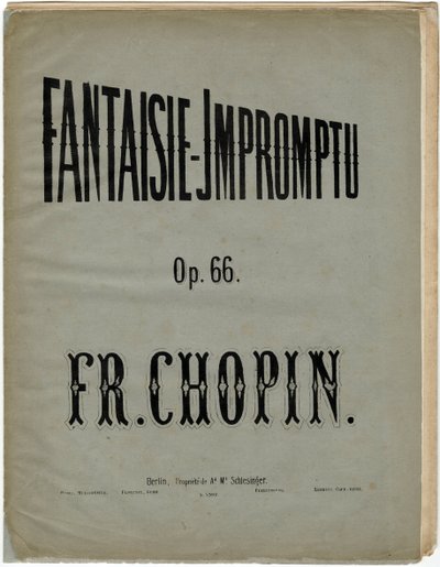 Titelseite der deutschen Ausgabe der Fantaisie-Impromptu, Op. 66 von Anonymous Anonymous