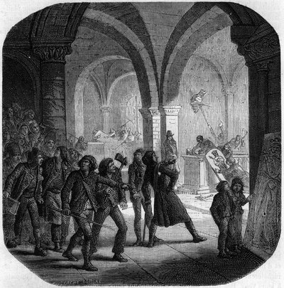 Zerstörung der königlichen Gräber der französischen Monarchie in der Kirche von Saint-Denis von Anonymous Anonymous