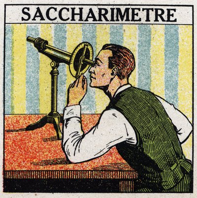 Doppelbrechung: Saccharimeter. Anonyme Illustration von 1925. Private Sammlung. von Anonymous Anonymous