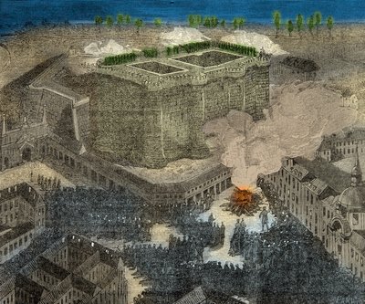 Fête de la Saint Jean Place de la Bastille im 18. Jahrhundert, Gravur, Private Sammlung von Anonymous Anonymous