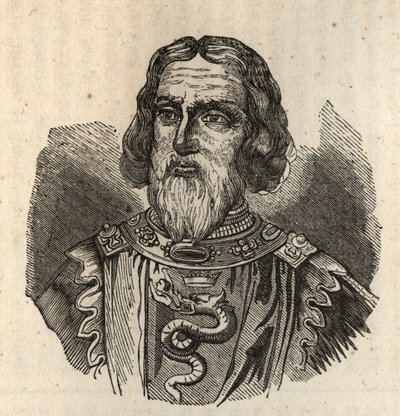Galeas I. Visconti - Galeazzo I. Visconti - Galeazzo Primo Visconti - 1277-1328 - Gravur von Anonymous Anonymous