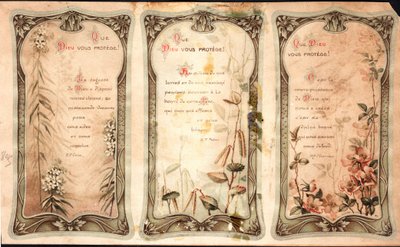Gott beschütze dich. Gebete. Andachtsbild. Postkarte. Anfang des 20. Jahrhunderts. Private Sammlung von Anonymous Anonymous