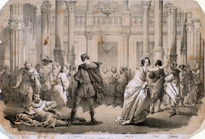 Illustration von Ein Maskenball, Oper von Giuseppe Verdi von Anonymous Anonymous