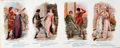 Illustrationen für „Francesca da Rimini“, Oper von Zandonai von Anonymous Anonymous