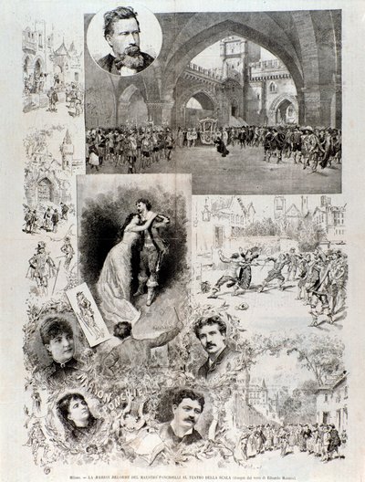 Illustrationen für Marion Delorme, Oper von Ponchielli, im Teatro alla Scala von Anonymous Anonymous