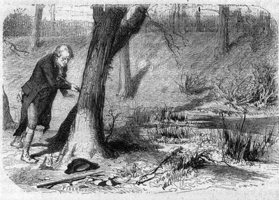 JEAN-MARIE ROLAND DE LA PLATIERE, englischer Staatsmann, dargestellt im Moment seines Selbstmords durch Sturz auf sein eigenes Schwert - Selbstmord von Jean Marie Roland, Viscount de la Platiere (1734-1793) - Gravur in „Histoire des Girondins“ von Alphonse von Anonymous Anonymous