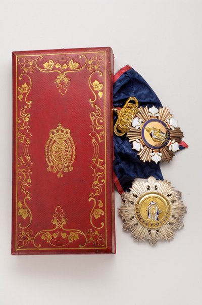 Königreich beider Sizilien - Orden des Heiligen Ferdinand und Verdienst: Abzeichen eines Rittergroßkreuzes eines Mitglieds des Großherzoglichen Hauses Baden - Mitte des 19. Jahrhunderts - Gold, Silber und Emaille von Anonymous Anonymous