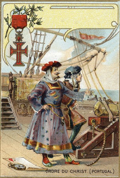Ritter des ORDENS VON CHRISTUS VON PORTUGAL. Chromolithographie des späten 19. Jahrhunderts. Private Sammlung. von Anonymous Anonymous