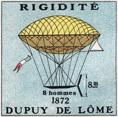 Die Ballons: Ballon von Henri Dupuy de Lôme (1816-1885) im Jahr 1872. Anonyme Illustration von 1925. Private Sammlung. von Anonymous Anonymous