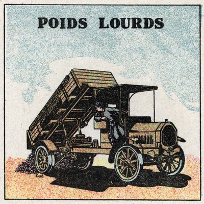 Mechanischer Antrieb: Lastwagen. Anonyme Illustration von 1925. Private Sammlung. von Anonymous Anonymous