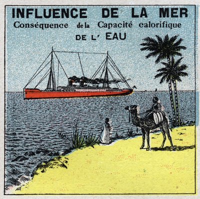 Meteorologie: Der Einfluss des Meeres auf das Klima. Anonyme Illustration von 1925. Private Sammlung. von Anonymous Anonymous