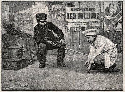 Part of Balls. Gravur aus dem späten 19. Jahrhundert. von Anonymous Anonymous