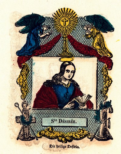 Andachtsbild: Heiliger Desiree. Gravur des 19. Jahrhunderts von Anonymous Anonymous