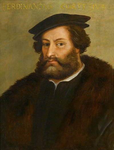 Porträt von Hernán Cortés von Anonymous Anonymous