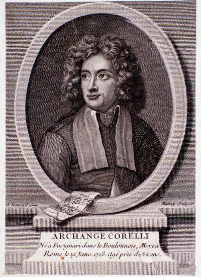Porträt von Arcangelo Corelli (Gravur) von Anonymous Anonymous