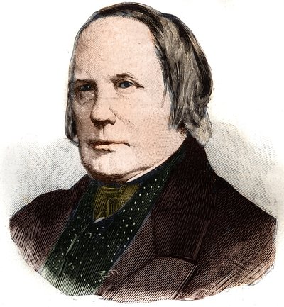 Porträt von Edgar Quinet (1803-1875), französischer Schriftsteller und Historiker. Gravur in „Le Petit Parisien“ von Anonymous Anonymous