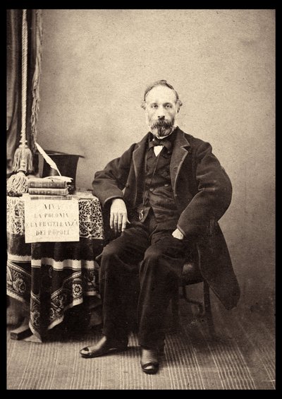 Porträt von Francesco Crispi (1818-1901) italienischer Staatsmann im Jahr 1863 von Anonymous Anonymous