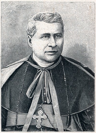 Porträt von Giovanni Simeoni (1816-1892), italienischer Kardinal. Gravur in „Les Missions Catholiques au XIXème Siècle“ von Louis-Eugène Louvet. Private Sammlung. von Anonymous Anonymous