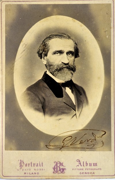 Porträt von Giuseppe Verdi (1813-1901), italienischer Komponist. Um 1850. Private Sammlung. Mailand von Anonymous Anonymous