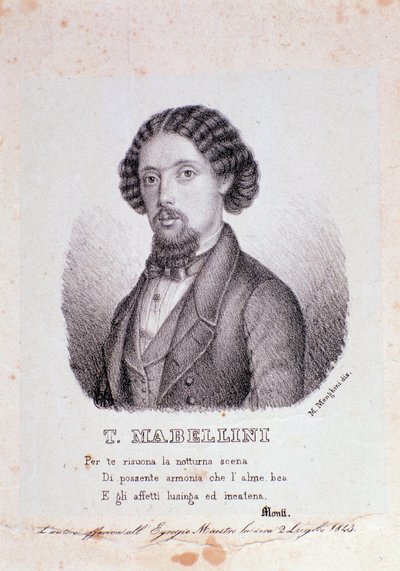 Porträt des italienischen Komponisten Teodulo Mabellini (1817-1897) von Anonymous Anonymous