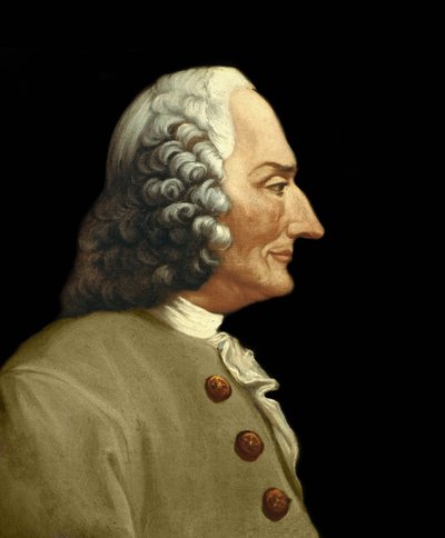 Porträt von Jean-Philippe (Jean Philippe) Rameau (1683-1764), französischer Komponist. Anonymes Gemälde aus dem 19. Jahrhundert. Mailänder Privatsammlung. von Anonymous Anonymous