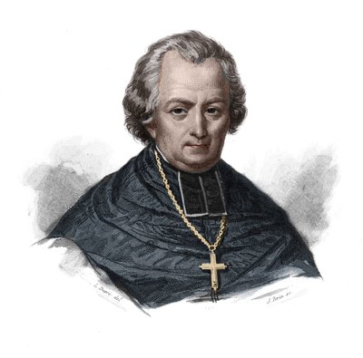 Porträt von Jean Lefebvre de Cheverus (1768-1836) französischer Kardinal, Erzbischof von Bordeaux in „Portraits et histoire des hommes utile: hommes et femmes de tous pays et de tous conditions, qui acquis des droits à la reconnaissance des hommes“ veröffe von Anonymous Anonymous
