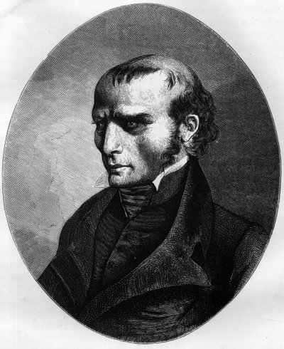 Porträt von Louis Pierre Louvel (1783-1820), Mörder des Herzogs von Berry im Jahr 1820 - Gravur von 1863 in „Le Livre Rouge - Histoire De L
