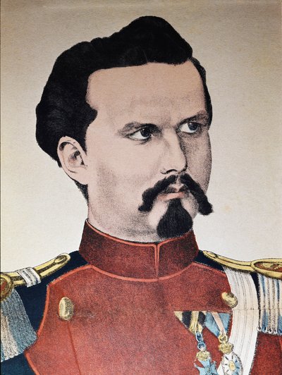 Porträt von Ludwig II. von Bayern von Anonymous Anonymous
