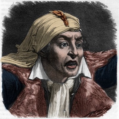 Porträt von Marat - Porträt von Jean-Paul Marat, Politiker, französischer Journalist - Gravur in 
