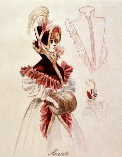 Porträt von Musette, aus La Bohème von Puccini (1892-1895) von Anonymous Anonymous