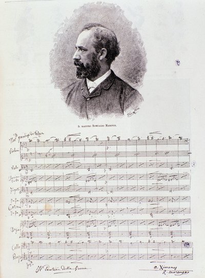 Porträt von Romualdo Marenco (Gravur) von Anonymous Anonymous