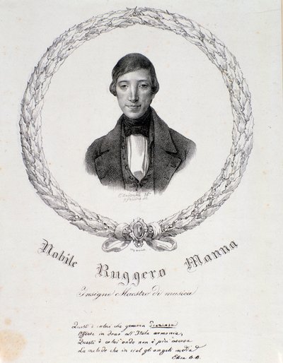 Porträt von Ruggero Manna von Anonymous Anonymous