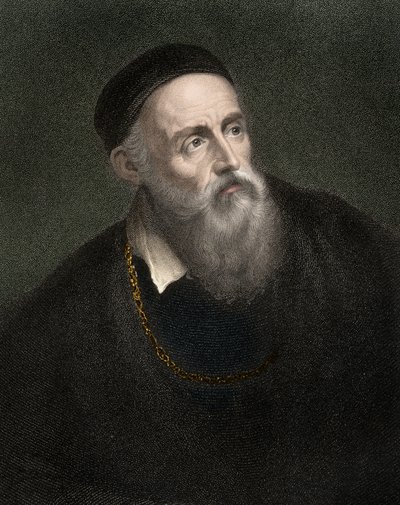 Porträt von Tizian (1490-1576), Tiziano Vecellio, venezianischer Maler von Anonymous Anonymous