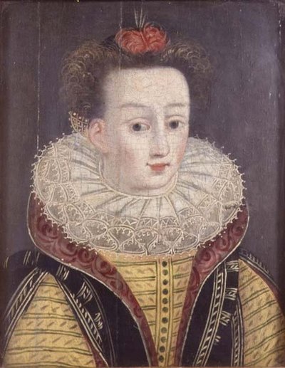Porträt einer Dame mit Halskrause, Ende des 16. Jahrhunderts von Anonymous Anonymous