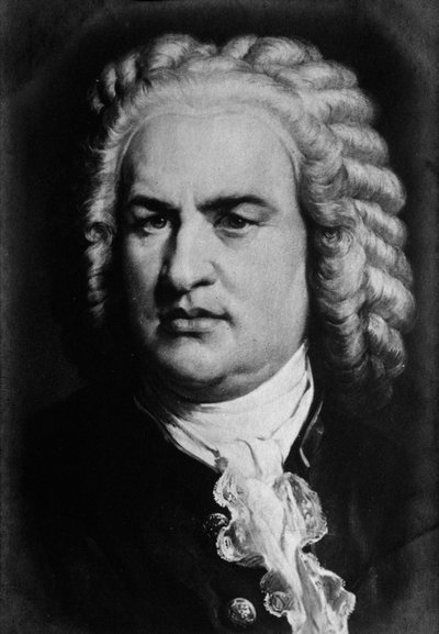 Porträt des deutschen Komponisten Johann Sebastian Bach (1685-1750). Gravur. 19. Jahrhundert von Anonymous Anonymous