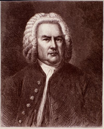Porträt des deutschen Komponisten Johann Sebastian Bach von Anonymous Anonymous
