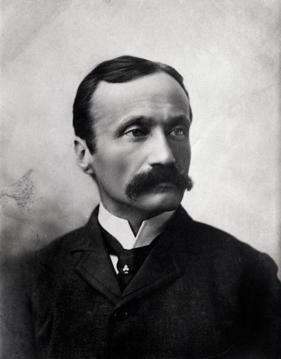 Porträt des italienischen Komponisten Arrigo Boito. Schwarz-Weiß-Foto. von Anonymous Anonymous