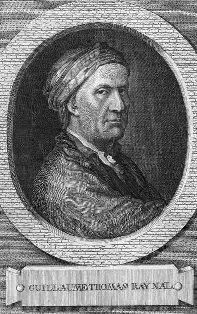 Porträt des französischen Schriftstellers, Denkers und Priesters Guillaume-Thomas Raynal (1713-1796). Gravur des 19. Jahrhunderts. Private Sammlung von Anonymous Anonymous