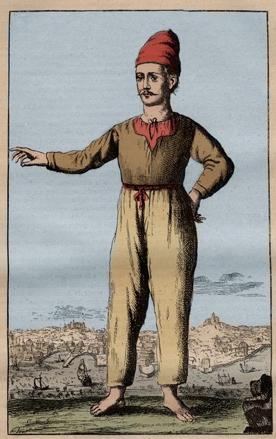 Porträt des Revolutionärs Tommaso Aniello, genannt Masaniello (1622-1647), ein neapolitanischer Fischer, der 1647 die Revolte gegen die Spanier anführte von Anonymous Anonymous
