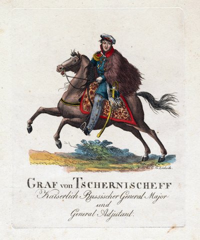 Porträt von Graf Alexander Iwanowitsch Tschernyschow (1786-1857) von Anonymous Anonymous