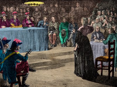 Königin Marie Antoinette vor dem Revolutionstribunal am 4. Oktober von Anonymous Anonymous